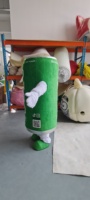 Costume de mascotte personnalisé pour adultes unisexe, en forme de canette verte, pour publicité extérieure, en matériau EVA