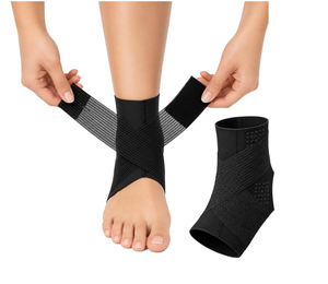 Attelle de cheville unisexe en tissu nylon extensible ultra-respirant, durable et écologique pour les douleurs à la voûte plantaire et les entorses - Product Image 2