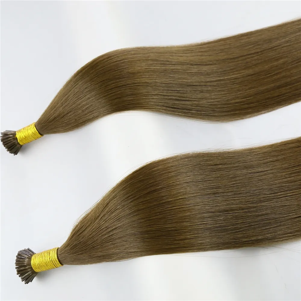 Wholesale Brazilian Human Hair Top Quality I-tip Hair Pre-boned Straight Light Color Human Hair Extensions
