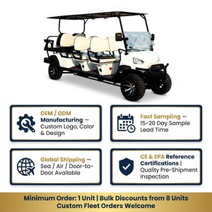 Véhicule de tourisme tout-terrain à essence 4 temps 300CC, 45 km/h, propulsion arrière, pneus tout-terrain, 7-8 places, pour hôtels, parcs, faible MOQ, OEM, ODM - Product Image 5