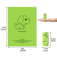 Handou Biologisch Afbreekbaar Composteerbaar Maïszetmeel Custom Gedrukt Hond Pet Kak Tassen Met Pakket Box