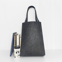 Produits en feutre de haute qualité avec logo personnalisé, un sac de shopping et de rangement en feutre gris écologique à grande capacité, à porter à l'épaule