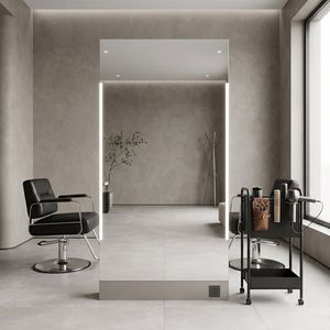 Modern Salon Styling <b>Chair</b> Hydraulic <b>Hairdressing</b> Seat Black Upholstered Beauty <b>Chair</b> for Hair Studio - Product Image 2