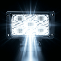 Projecteur de travail LED rectangulaire 6,2 pouces 50W, étanche IP68, 12-48V, 3600lm, lampe auxiliaire pour voiture tout-terrain, camion, chariot élévateur