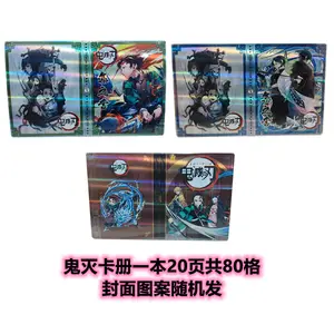 Grosir Kartu Permainan Anime Jepang Menebal TR 3D Demon Slayer Kartu Koleksi Anime