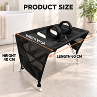 Table de toilettage pour animaux de compagnie pliable et détachable en acier inoxydable, kit de toilettage pour animaux, hamac de bain pour chien, support de hamac de bain pour animaux, toilettage canin