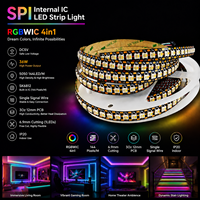 Bande LED numérique 5050 5V adressable RGB WS2813 & 5V RGBW SK6812, 60 LED/144 LED par bande, IP20/IP67 étanche, certifiée CE ROHS