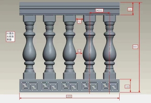 Fr ABS plastico moderno decorazione per la casa parco balaustra balaustra stampi corrimano facile installazione 1 anno garanzia totale progetto - Product Image 3