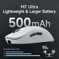 Ratón Inalámbrico para Juegos MCHOSE M7 Ultra, Ratón Ergonómico Ligero para Juegos, Ratón para Juegos con Sensor Óptico Tri-Modo PAW3950