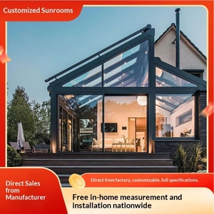 غرف شمسية حديثة مخصصة مقاومة للماء من سبائك الألومنيوم مع زجاج مزدوج مقوى للفيلات والشرفات والاستخدام الخارجي - Product Image 6