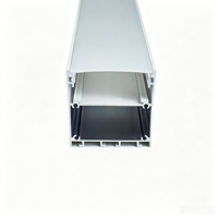 Profilé LED linéaire suspendu noir et blanc 50*50mm, en aluminium extrudé, pour bande LED