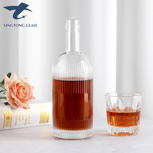 Carafe à vin créative transparente en forme de tête de démon plate, 700 ml, bouteille en verre blanc cristallin avec bouchon en liège pour brandy, <span class=keywords><strong>vodka</strong></span>, tequila - Product Image 5