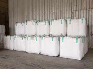 Tas besar Jumbo potongan Pp 1000kgs rok putih atas fitur cetak warna datar memutar berat badan bahan keamanan SHN