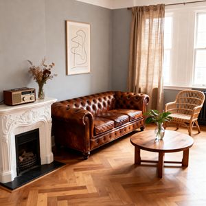 विंटेज चेस्टरफील्ड वास्तविक चमड़े के सेशनल एल-आकार सोफे बटन-टफ्टेड रोल अपार्टमेंट विला घर के लिए सोफे - Product Image 3