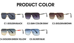 DOISYER奢华超大设计师男士偏光太阳镜复古一体式方形飞行员风格驾驶新款太阳镜 - Product Image 6