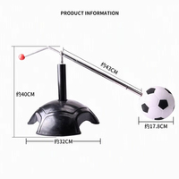 Ballon de football de haute qualité pour l'entraînement individuel, équipement d'entraînement au football pour enfants et adultes