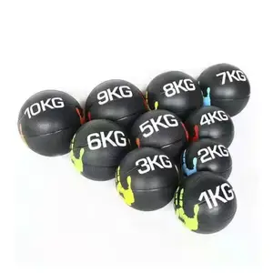 Bola de pared de medicina suave de cuero PU duradera para entrenamiento con pesas 1-10Kg Bola de medicina Slam