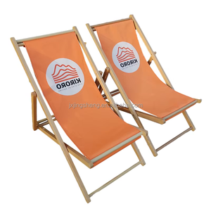 Chaise longue d'extérieur en pin massif, durable, légère, pliable, avec tissu Oxford, pour la plage - Product Image 6