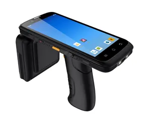 Lector de PDA de largo alcance, lector portátil UHF RFID para inventario de almacén, Android 12