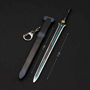 Alliage de zinc tout métal petite épée jouet épée Art en ligne Alicization Kirigaya <span class=keywords><strong>Kazuto</strong></span> Elucidator 22cm 84g enfants jouet - Product Image 3