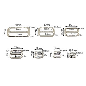 Hebilla Deslizante Rectangular de Metal Tri Glide, Hebilla Ajustable para Cuero, Accesorios de Herraje para Equipaje, Venta al por Mayor de Fábrica - Product Image 4