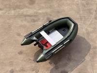 Bateau de pêche et de rame pliable en aluminium de 2,7 m avec ponton entièrement gonflable en PVC pour la navigation en lac et en rivière