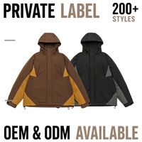 Chaqueta Acolchada con Capucha para Hombre, Cierre Completo, Bolsillos, Puños con Velcro, Cordones Ajustables, Cálida para Invierno, Tallas Grandes y Extra Grandes, 6XL 7XL