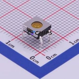 DTSHW-68S-V-B Tactile Switch Through hole,6.2x6.2mm Switch Single Pole Single Throw Round Button Through Hole 6.3mm - Product Image 1