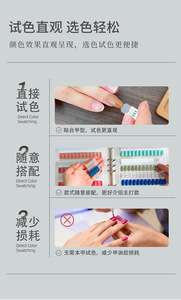 Espositore Magnetico Quadrato per Nail Art, Cartella Colori Moderna in Acrilico, Tavola per Manicure, Libro Campioni per Smalto e Gel - Product Image 6