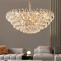 Lustre LED moderne de luxe en cristal pour salon, villa, chambre à coucher, éclairage principal, décoration d'intérieur