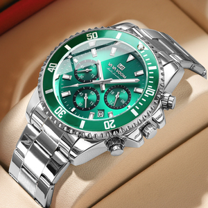 Montre de plongée haut de gamme pour homme, bracelet en acier noir, chronographe à quartz, pour un style business décontracté - Product Image 4