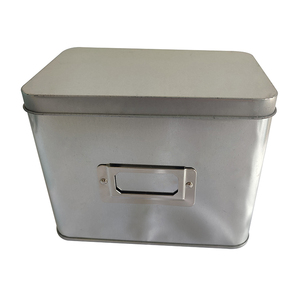 Accept Custom Order Rectangle Hinged Floral Collectable Tin Recipe Box