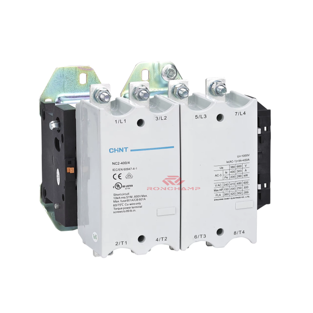 New Original CHINT NC2-400/4 AC Contactor 4P 400A 400V 24V/110V/220V/380V Coil for 3-Phase+N Heavy Load in Stock