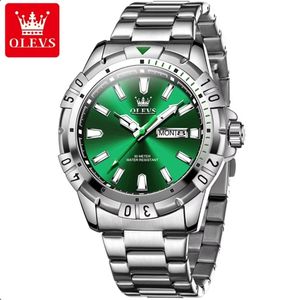 <span class=keywords><strong>Reloj</strong></span> OLEVS 5560 de Primera Marca para Hombre, <span class=keywords><strong>Reloj</strong></span> de Lujo Verde de Moda, <span class=keywords><strong>Reloj</strong></span> de Pulsera de Cuarzo de Acero Inoxidable Resistente al Agua para Hombre - Product Image 6