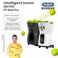 PT-Mini-Pro Portable Tennis Automatique Balle Machine Lanceur Équipement Feeder Robot pour Formation Pratique APP Télécommande