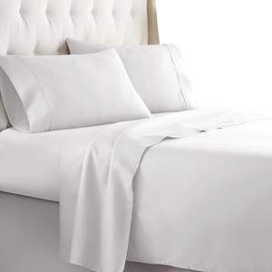 OEM vente en gros 100% <span class=keywords><strong>coton</strong></span> tissu personnalisé hôtel linge de lit blanc <span class=keywords><strong>taie</strong></span> d'oreiller en vrac ensemble de literie Queen Size - Product Image 1