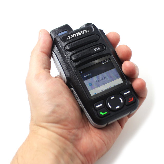 Anysecu Y15 Poc Ptt With Sim 3g/4g Long Range Ham Radio Support Real Ptt Wifi Two Way Radio Uhf Vhf  Network Radio Walkie Talkie