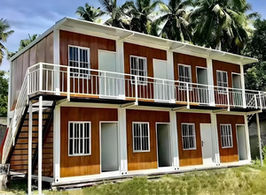 Casa Contenedor de 2 Pisos, Estructura Móvil Desmontable de Acero Galvanizado, Fácil Montaje, Paredes de Vidrio, Terraza, Hotel Contenedor - Product Image 3