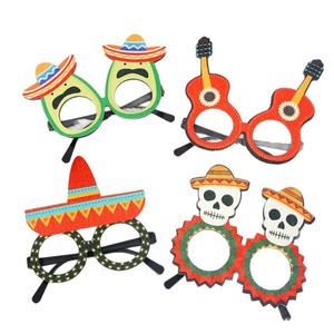 جديد المكسيكي يوم الاستقلال ، إطار جمجمة الصبار ، نظارات احتفالات لامعة مضحكة ليوم من الدعائم صور الميتة - Product Image 5
