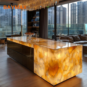 Cuisine modulaire avec éclairage LED, îlot de rangement en marbre <span class=keywords><strong>et</strong></span> armoire de comptoir - Product Image 5