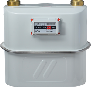 Compteur de gaz à diaphragme commercial certifié Premium, longue durée de vie, EN1359 OIML G16, avec port de calibrage - Product Image 1