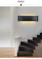 Appliques murales LED étanches intérieures et extérieures, modernes, pour porche et jardin, en aluminium, éclairage LED haut et bas, applique murale extérieure