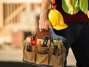 Wide-Mouth <b>Tool</b> Bag 14inch, Gear Bag, Multiple Purpose - for Plumbers, Electricians, Handymen Also Good Daily Use PKS-102 Waterp - Product Image 3