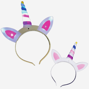 Bandeau lumineux <span class=keywords><strong>licorne</strong></span> LED avec dessin animé lumineux clignotant faveur enfants adultes Noël Graduation Diwali Ramadan Halloween Parties - Product Image 3