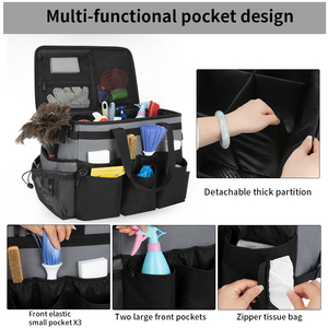 Sac de nettoyage personnalisé <span class=keywords><strong>pour</strong></span> produits d'entretien, sac de rangement roulant <span class=keywords><strong>pour</strong></span> produits de nettoyage, sac de transport avec chariot détachable <span class=keywords><strong>pour</strong></span> les femmes de <span class=keywords><strong>ménage</strong></span> - Product Image 5
