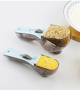 Cucharas Medidoras Ajustables de Plástico, Juego de Dos Piezas con Medidas <span class=keywords><strong>para</strong></span> Hornear Ingredientes Secos y Líquidos, Utensilios de Cocina - Product Image 2