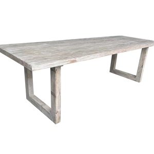 Muebles de Comedor, Mesa de Comedor Antigua Retro, Mesa de Comedor de Madera Maciza Reciclada para 8 Personas, para Cocina - Product Image 1