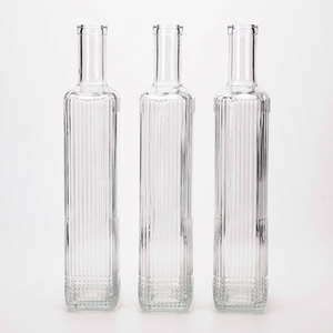 VISTA Custom 750 ml Botella de licor cuadrado 750 ml <span class=keywords><strong>Gin</strong></span> Whisky Vino Vodka Botella de vidrio para Brandy Ron con corcho - Product Image 4