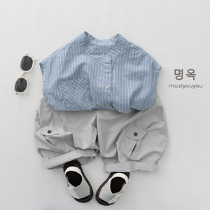 <span class=keywords><strong>Pantalon</strong></span> <span class=keywords><strong>cargo</strong></span> d'été M039 pour enfants, bébés, filles et garçons, coupe large, vente en gros - Product Image 6