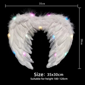 Carnevale-adulto bianco <span class=keywords><strong>piuma</strong></span> <span class=keywords><strong>d</strong></span>'<span class=keywords><strong>angelo</strong></span> ali Cosplay Costume festa di Halloween fornitura di festa costumi tinti per feste - Product Image 2